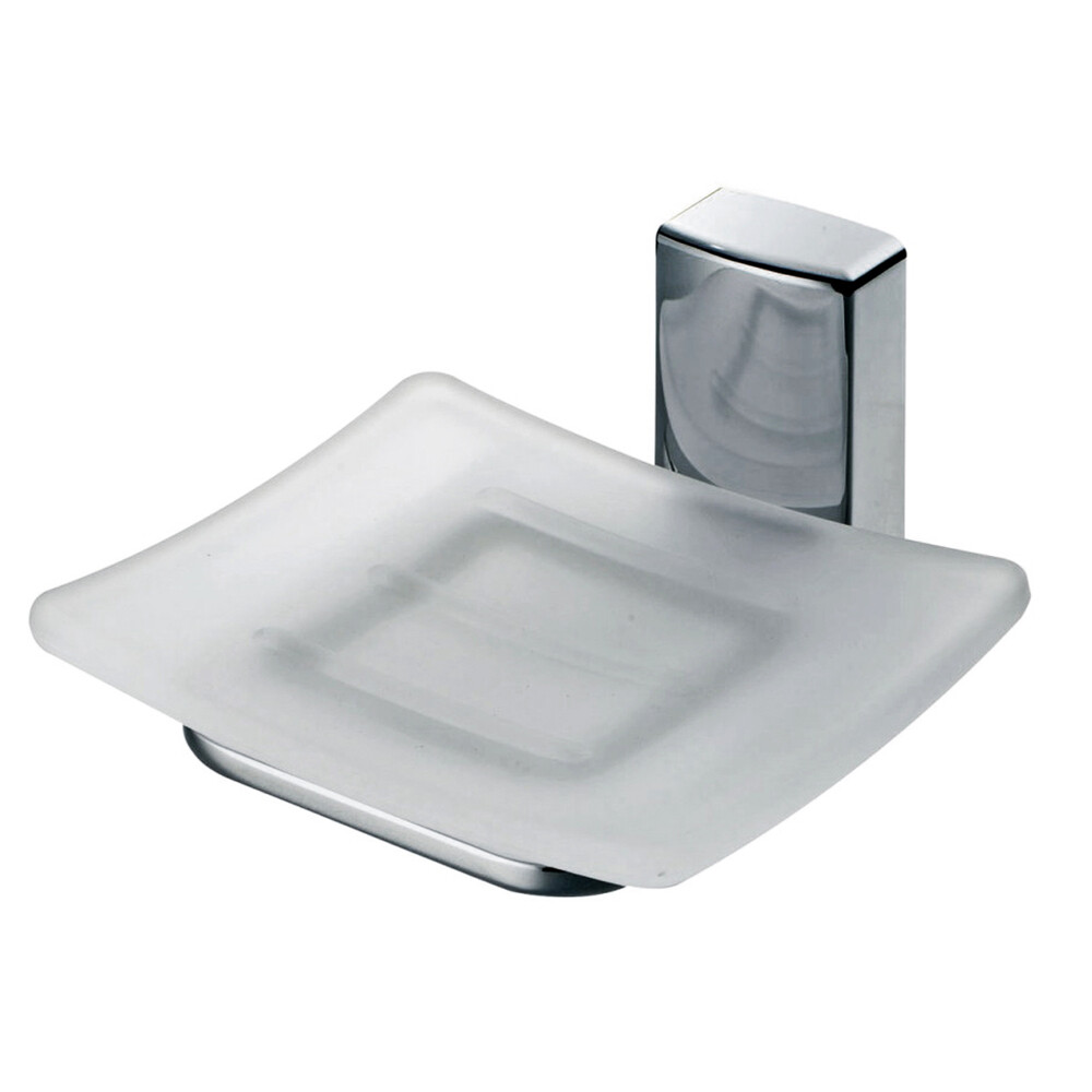 original-18575.jpg Мыльница для ванной WasserKraft Leine K-5000 с держателем стекло/металл хром (K-5029) — изображение 1