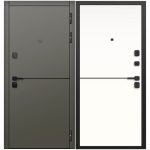 Дверь входная Ferroni 9СМ Молдинг правая сатин коричневый - эмалит белый 860х2050 мм