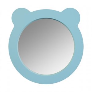 Зеркало фигурное мишка 48х48 см Акватон Каспер голубое (1.A283.3.02C.R0E.0)