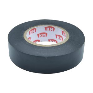 Изолента КМ ПВХ черная 15 мм 20 м односторонняя