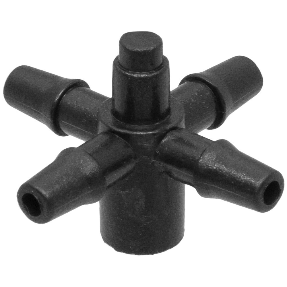 original-19165.jpg Соединитель для капельной трубки 3 мм крестовой 1/8 MasterProf пластиковый на 4 выхода (5 шт.) (ДС.070734) — изображение 1