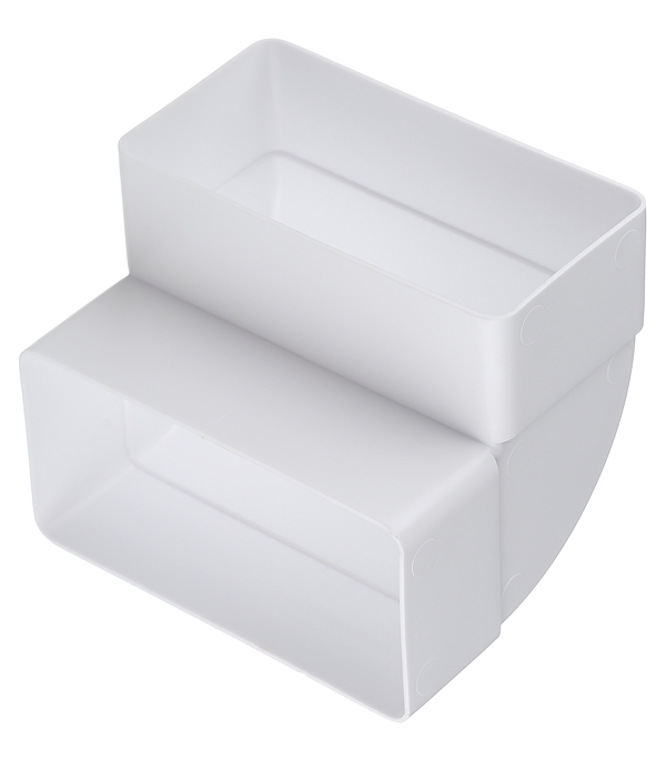 original-19187.jpg Колено вертикальное пластиковое для плоских воздуховодов 60х120 мм 90° — изображение 1