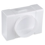 Соединитель Т-образный пластиковый для плоских воздуховодов 60х120 мм с круглыми d100 мм