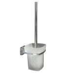 Ершик для унитаза WasserKraft Wern подвесной стекло/металл хром (K-2527)