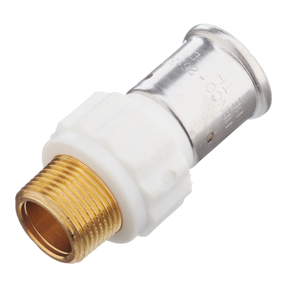 original-19255.jpg Муфта Henco (17PKW-2605) 26(пресс) х 3/4 НР(ш) PVDF белая — изображение 1