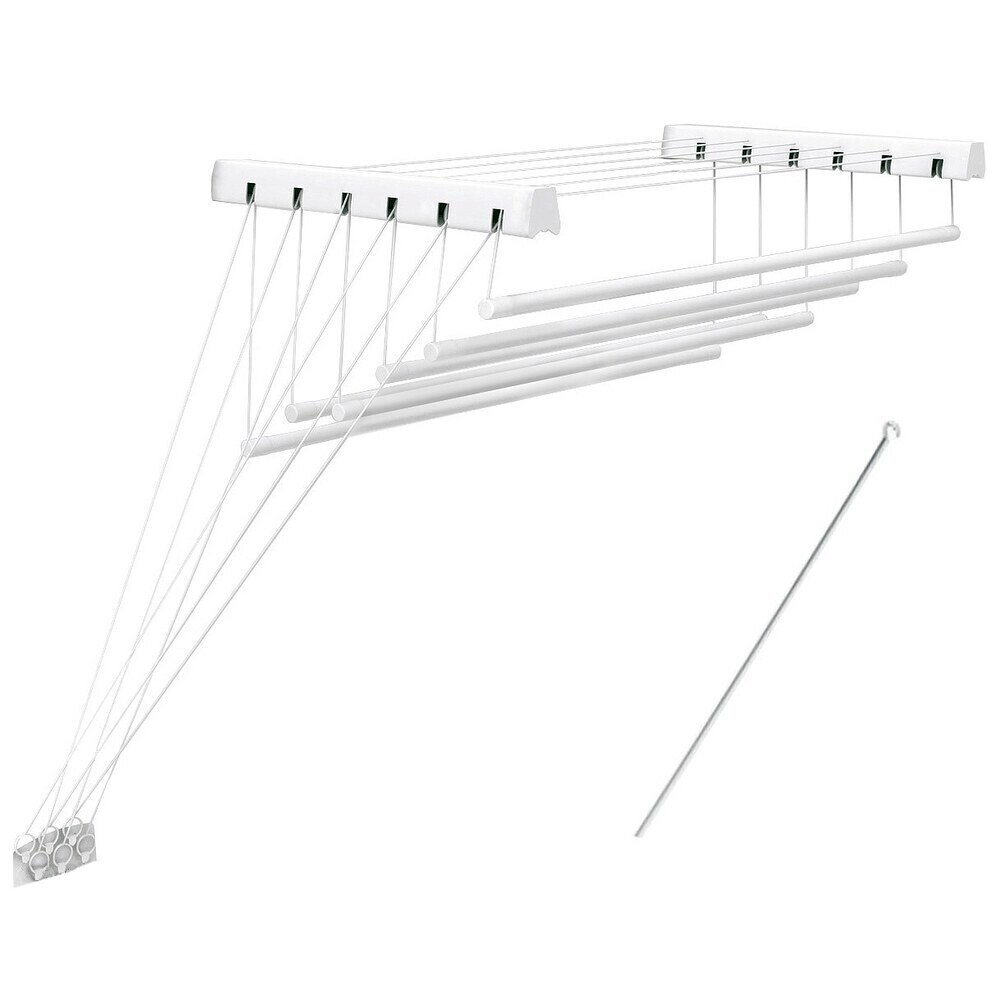 original-19297.jpg Сушилка для белья настенно-потолочная Violet Лифт 8,4 м 1400х430х1350 мм белая — изображение 1