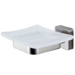 Мыльница для ванной WasserKraft Rhin K-8729 с держателем стекло/металл никель (K-8729)