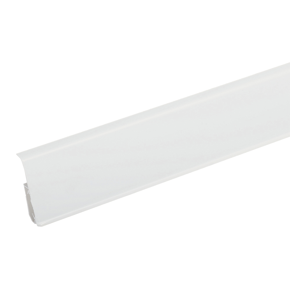 original-19334.jpg Плинтус ПВХ напольный Winart 72 мм белый матовый 2200 мм Г-профиль со съемной панелью — изображение 1