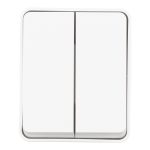 Выключатель Systeme Electric AtlasDesign Profi54 двухклавишный накладной белый (ATN540151)