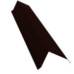 Планка торцевая для металлочерепицы 100х80 мм 2 м темно-коричневая RR 32 rooftop matte