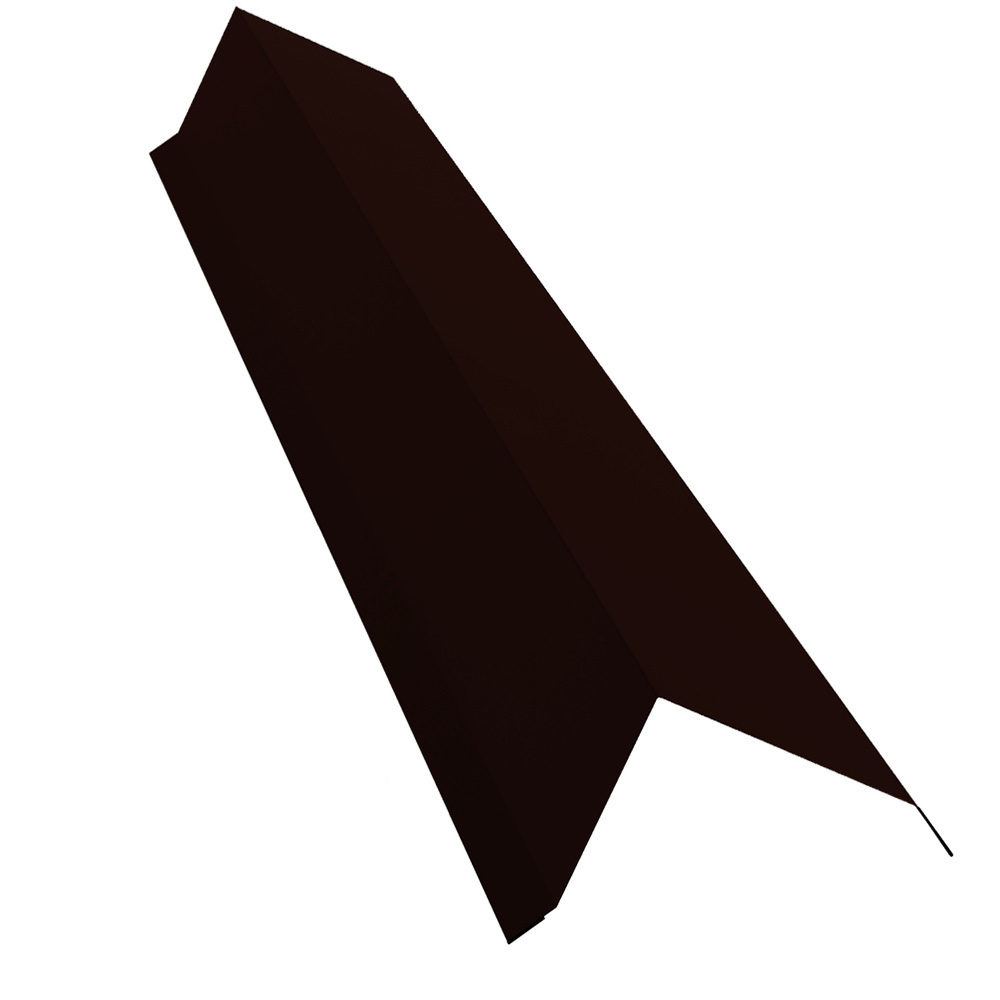 original-19432.jpg Планка торцевая для металлочерепицы 100х80 мм 2 м темно-коричневая RR 32 rooftop matte — изображение 1