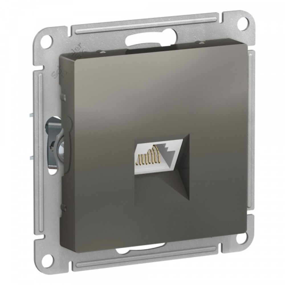 original-19468.jpg Розетка компьютерная Systeme Electric AtlasDesign встраиваемая сталь RJ45 (ATN000986) — изображение 1