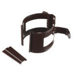 Кронштейн хомут труб Grand Line металлический на деревянную стену d90 мм коричневый RAL 8017