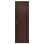 Металлопластиковая дверь VEKA 2050х700 мм алюминиевый порог коричневая левая глухая