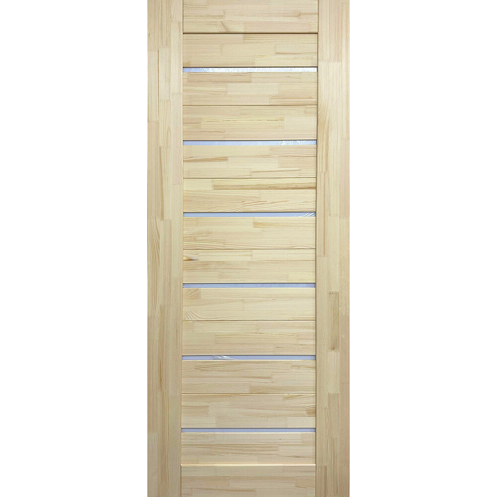 original-19632.jpg Дверь межкомнатная Флэт Лайт 800х2000 мм массив без покрытия со стеклом — изображение 1