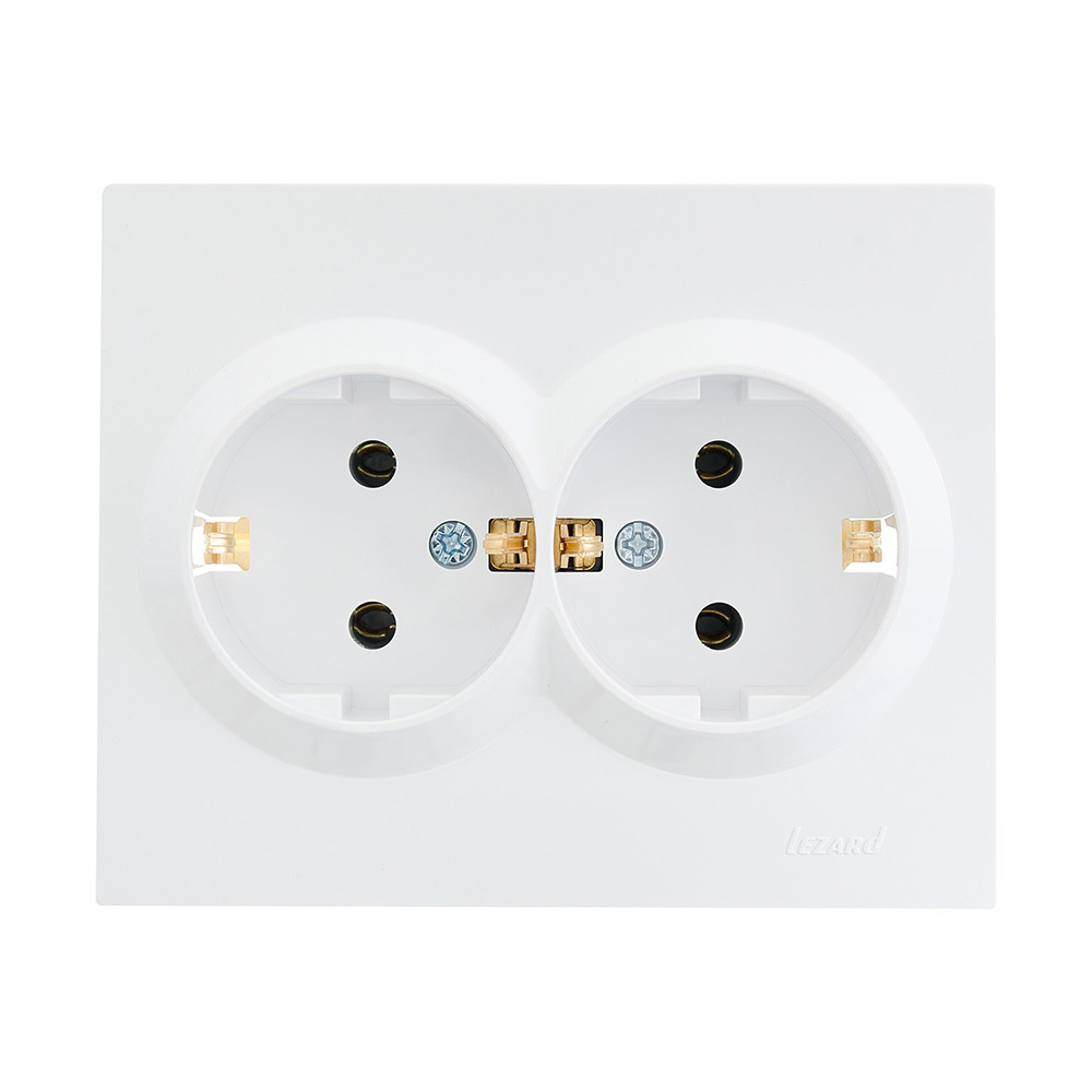 original-19636.jpg Розетка Lezard Vesna встраиваемая белая (742-0200-127B) — изображение 1