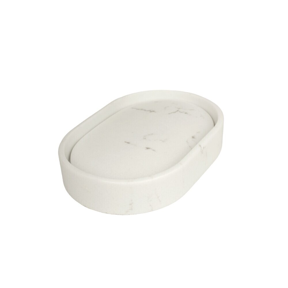 original-19648.jpg Мыльница для ванной Zenfort Бьянка настольная полирезин белая (107349) — изображение 1