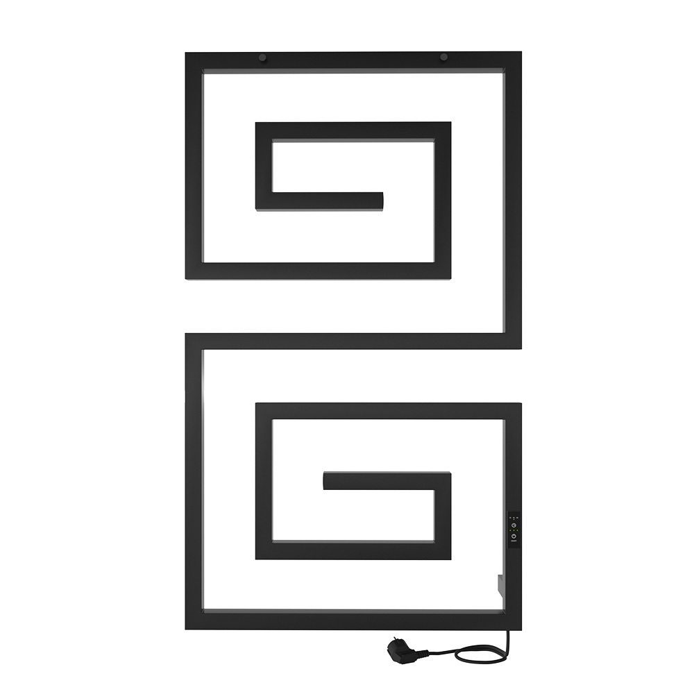 original-19703.jpg Полотенцесушитель электрический Indigo Lira 1030х600 мм 167 Вт с терморегулятором черный муар — изображение 1