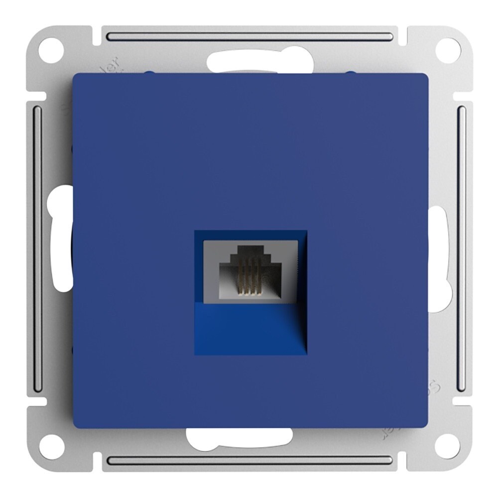 original-19780.jpg Розетка телефонная Systeme Electric AtlasDesign встраиваемая аквамарин RJ11 (ATN001181) — изображение 1