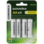 Батарейка Generica Alkaline АА пальчиковый LR6 1,5 В (4 шт.) (ABT-LR06-ST-L04-G)