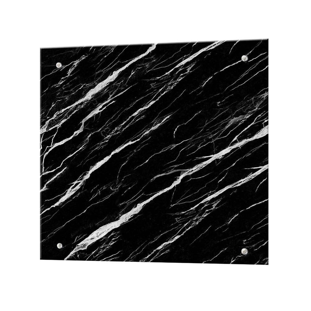 original-1989.jpg Панель стеновая закаленное стекло для кухни 600х600х4 мм черно-белый мрамор — изображение 1