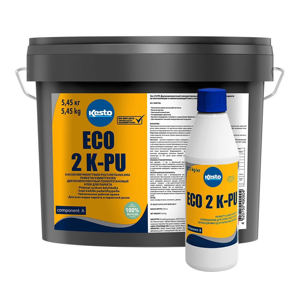 original-19897.jpg Клей для паркета полиуретановый Кесто Eco 2 K-PU двухкомпонентный 5,45 кг + 0,55 кг — изображение 1