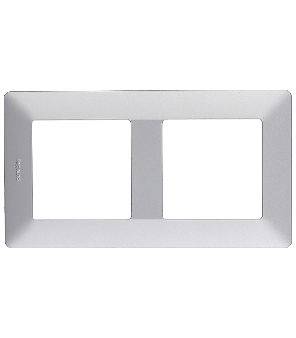 original-19942.jpg Рамка Legrand Valena Life двухместная алюминий (754132) — изображение 1