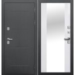 Дверь входная с терморазрывом Ferroni Isoterma правая антик серебро - эмалит белый с зеркалом 860х2050 мм