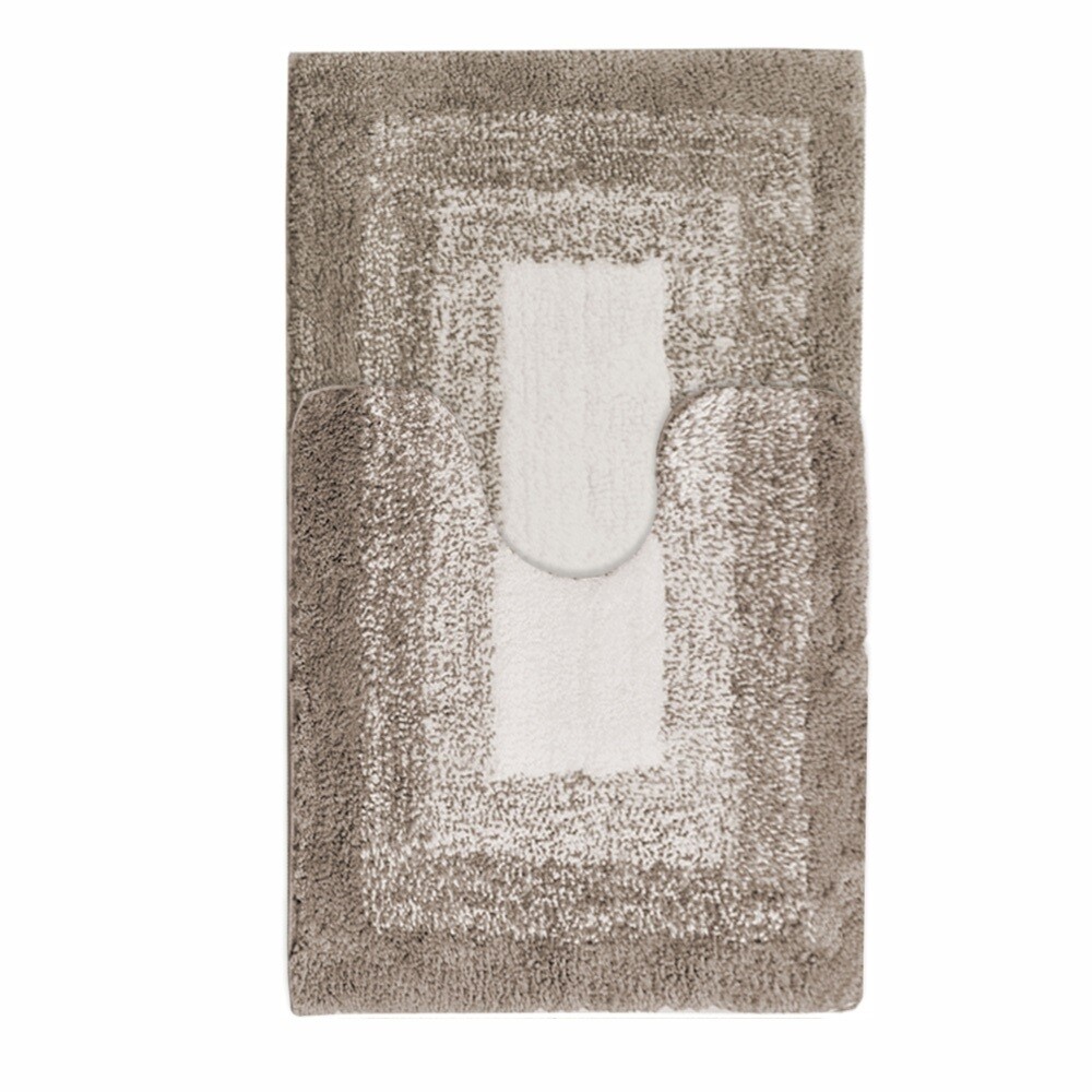 original-20053.jpg Набор ковриков для ванной и туалета бежевый 50х80/50х40 см Delphinium Азалия (103379) — изображение 1