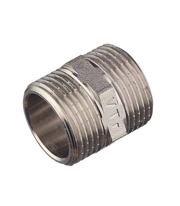 original-20067.jpg Ниппель Valtec 3/4 НР(ш) х 3/4 НР(ш) латунный (VTr.582.N.0005) — изображение 1