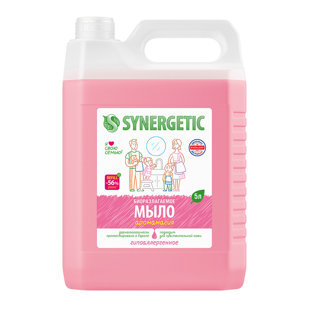 syn_soap_5l_RUS_220317 Жидкое мыло Synergetic Аромамагия для рук и тела 5 л — изображение 1