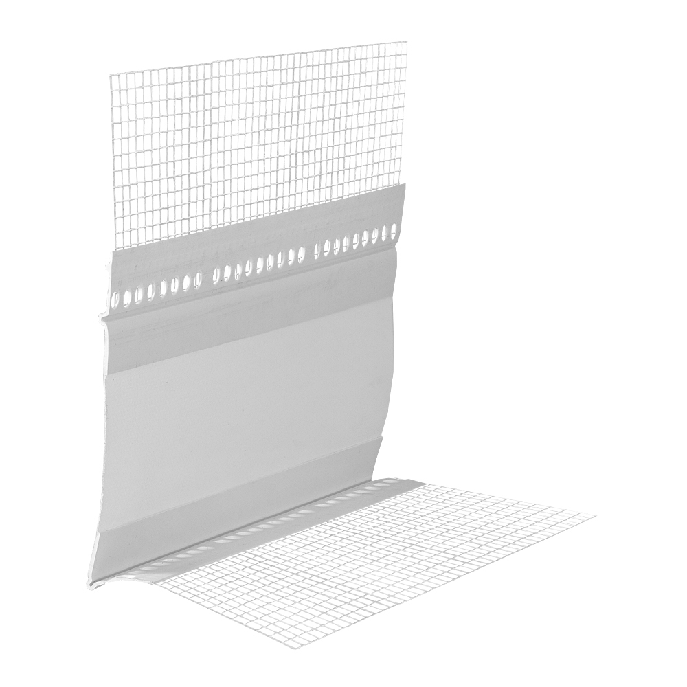 original-20122.jpg Профиль деформационный Profigips пластиковый с сеткой 100х100 мм 2,5 м V-образный — изображение 1