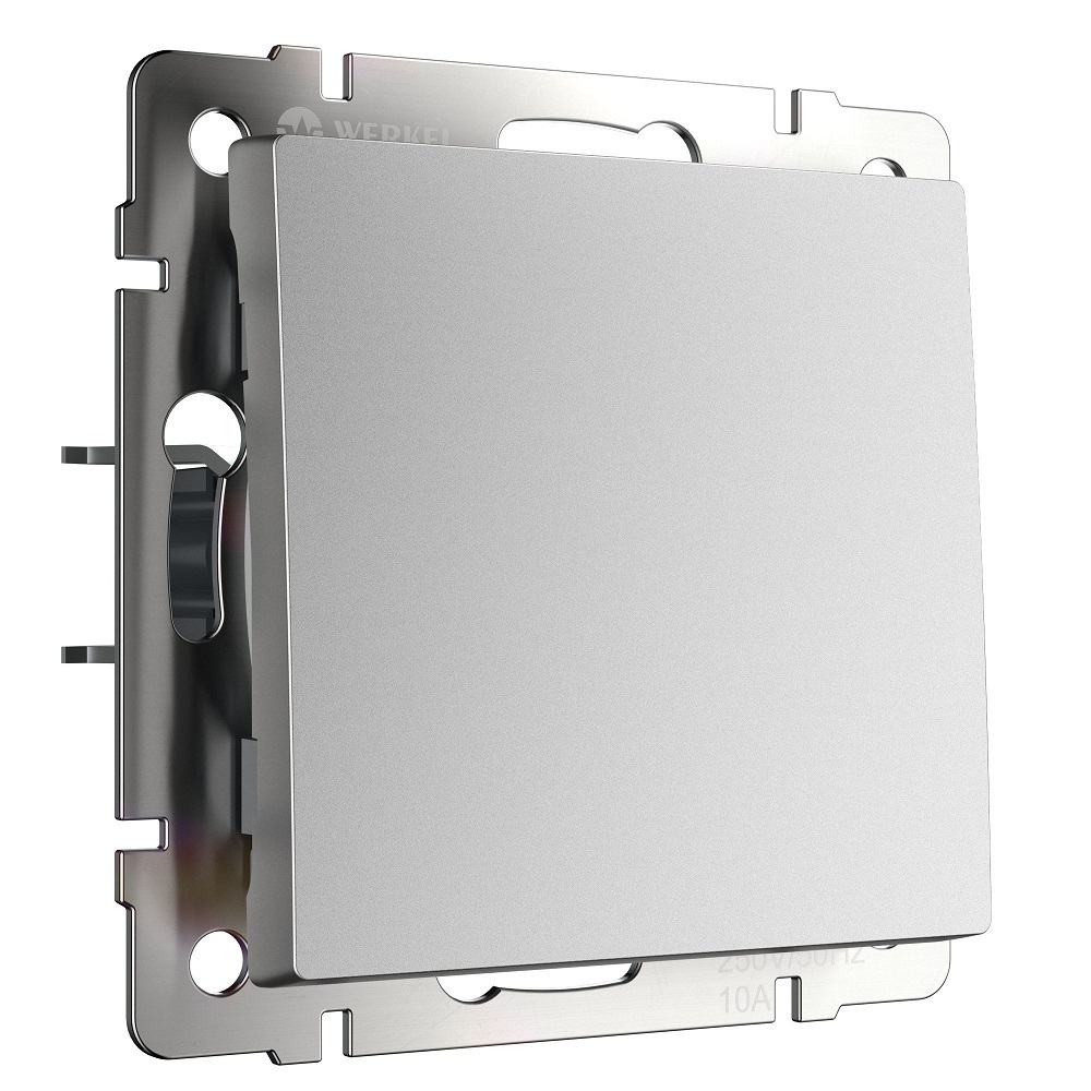 original-20129.jpg Выключатель Werkel одноклавишный встраиваемый серебряный матовый (a063606) — изображение 1