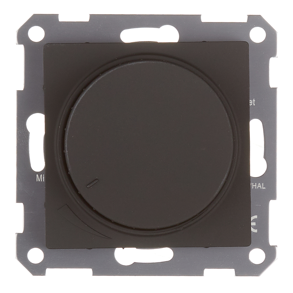 original-20193.jpg Диммер Systeme Electric AtlasDesign поворотно-нажимной встраиваемый карбон (ATN001023) — изображение 1