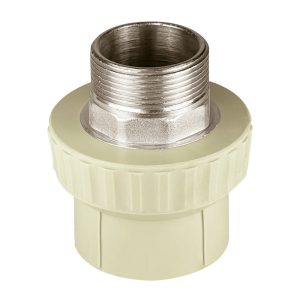 Муфта полипропиленовая Valfex 50 мм х 1 1/2 НР(ш) под ключ серая (10135050Г)