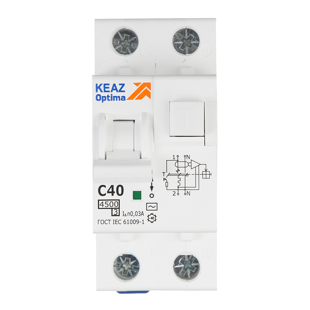 original-2056.jpg Автомат дифференциальный КЭАЗ OptiDin D63 40А 1P+N тип AC 30 мА 4,5 кА (328102) — изображение 1