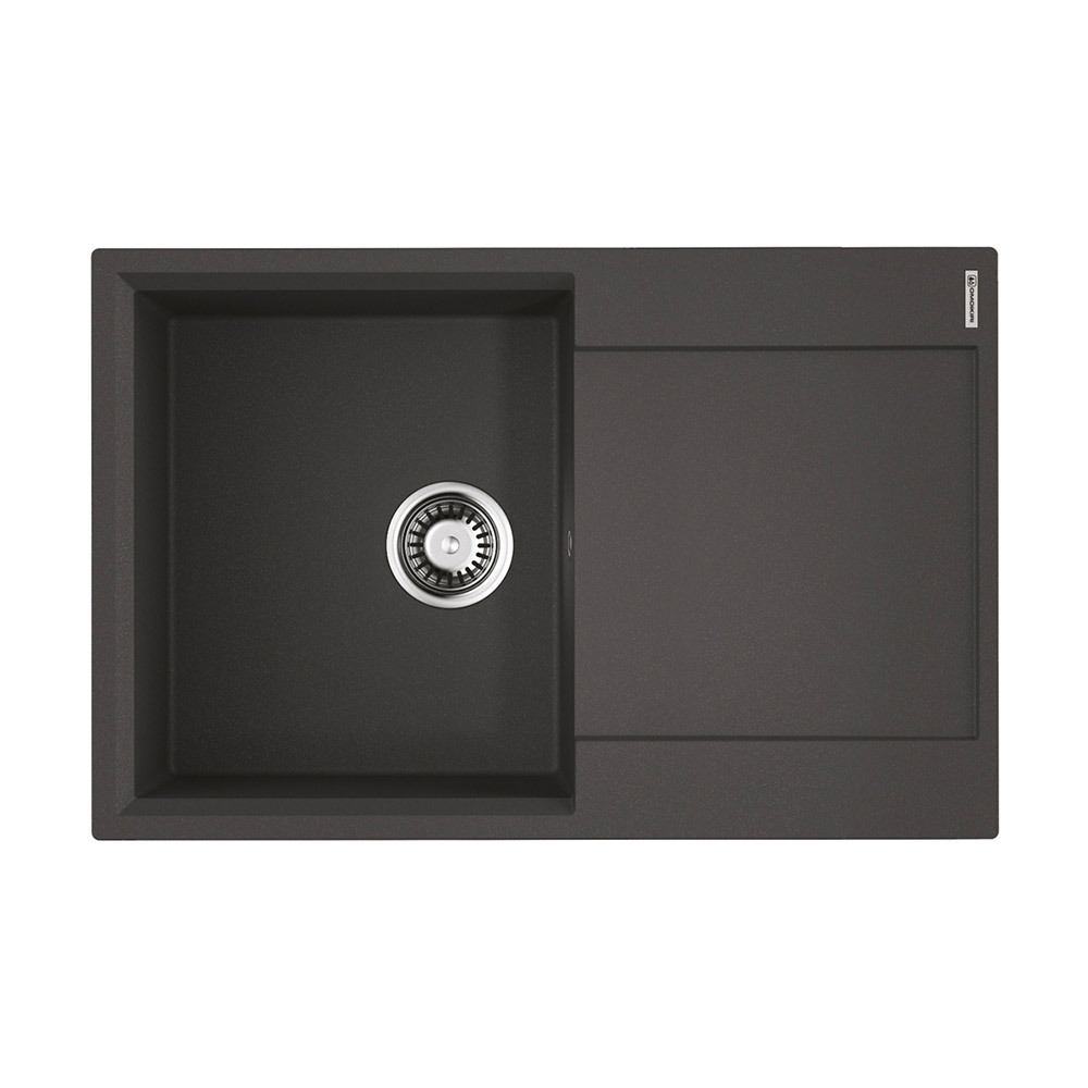 original-20655.jpg Мойка для кухни Omoikiri Daisen 78-BL 78х51х19 см врезная с крылом с сифоном искусственный камень черная — изображение 1