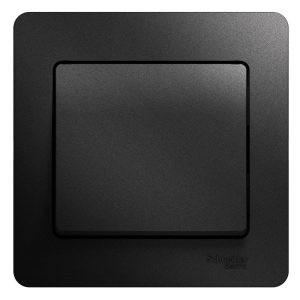 Выключатель Systeme Electric Glossa одноклавишный встраиваемый антрацит (GSL000712)