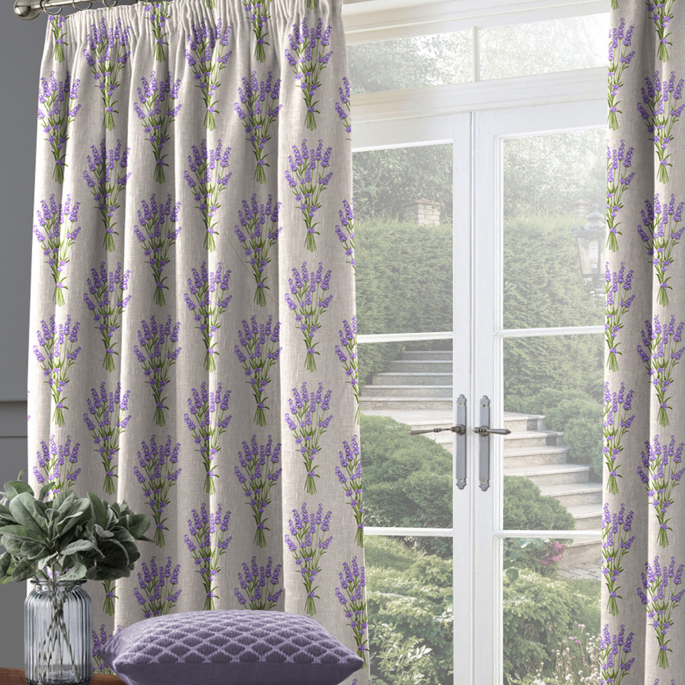 original-20832.jpg Штора рогожка букет лаванды 145х260 см Василиса Kitchen Line (ТТ-00293725) — изображение 1
