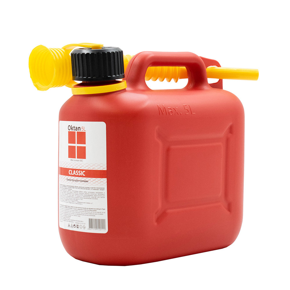 original-20896.jpg Канистра для технических жидкостей Oktan 5 л пластиковая красная — изображение 1