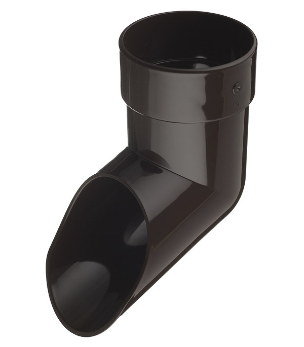 original-20934.jpg Колено стока Docke Lux пластиковый d100 мм шоколад RAL 8019 — изображение 1