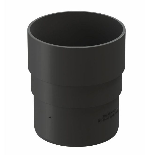 original-20962.jpg Муфта водосточной трубы Docke Premium пластиковая d85 мм графитовый серый RAL 7024 — изображение 1