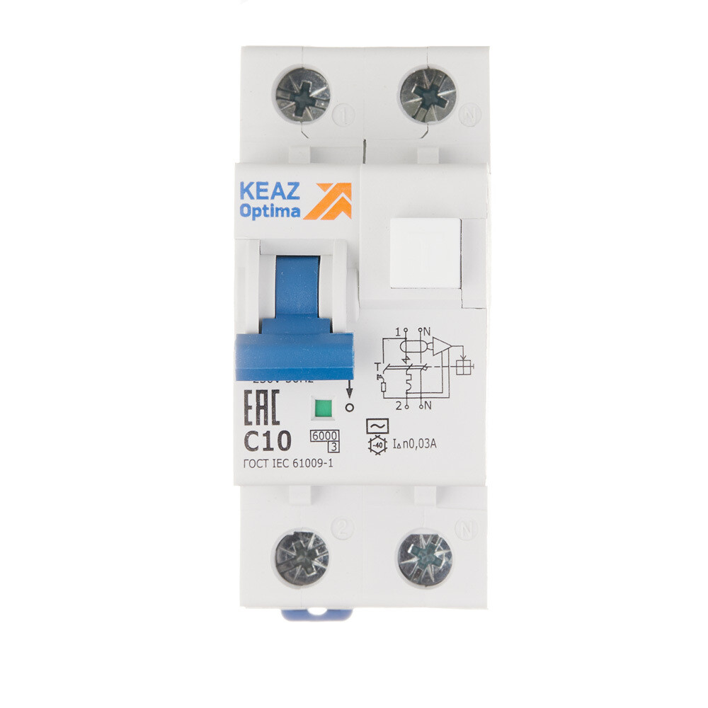 original-20981.jpg Автомат дифференциальный КЭАЗ OptiDin D63 10А 1P+N тип A 30 мА 6 кА (103506) — изображение 1