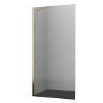 Душевая перегородка Walk in WasserKraft Aisch золото 100х200 см стекло прозрачное 6 мм (55W44)