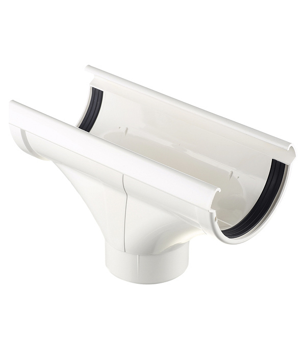 original-21109.jpg Воронка желоба Docke Lux пластиковая d140-100 мм пломбир RAL 9003 — изображение 1