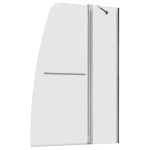 Шторка на ванну распашная 100х140х0,6 см профиль хром Abber Ewiges Wasser (AG50100)