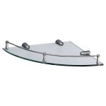 Полка для ванной WasserKraft угловая 290х290х50 мм стекло/металл хром (K-544)