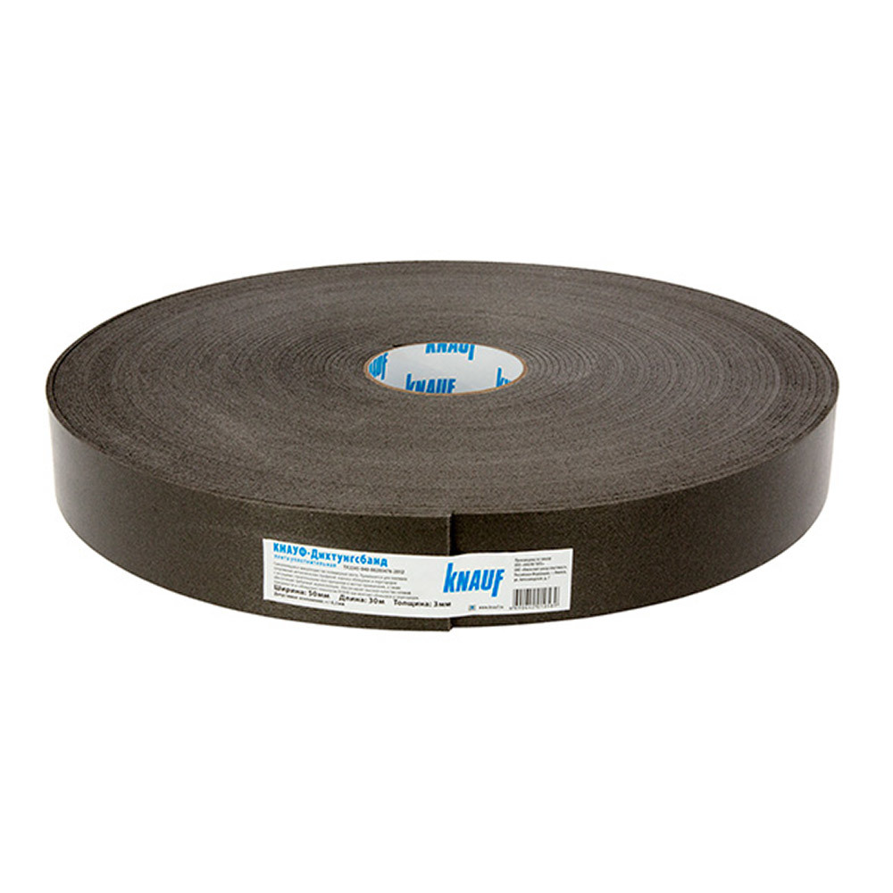 original-21299.jpg Лента уплотнительная Knauf Дихтунгсбанд самоклеящаяся 50х3 мм 30 м — изображение 1