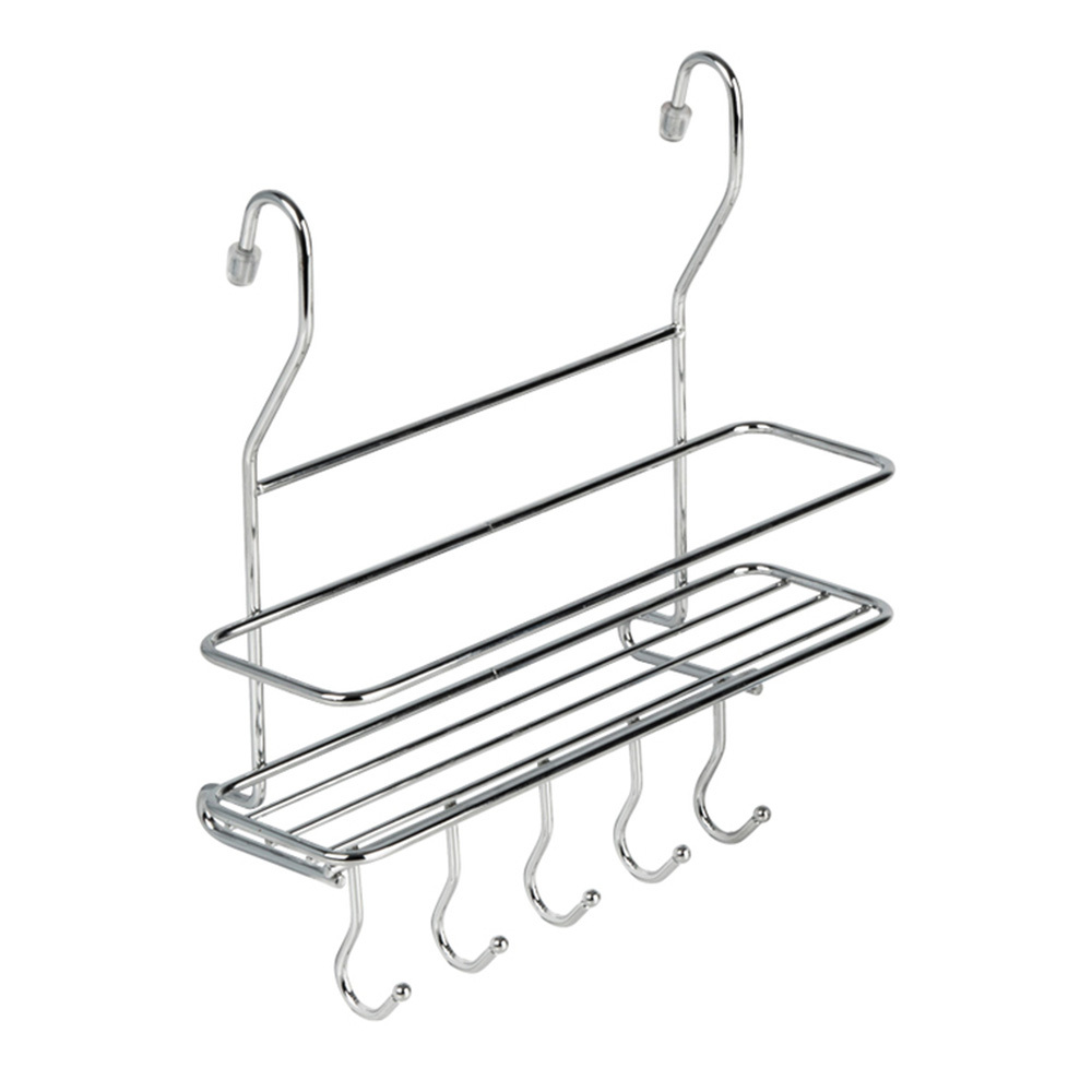 original-21300.jpg Полка на рейлинг с крючками 260х100х265 мм хром (MX-402) — изображение 1
