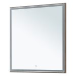 Зеркало с подсветкой квадратное 80х80 см в раме дуб рустикальный с сенсорным включением Lavelly Cube (00316678)